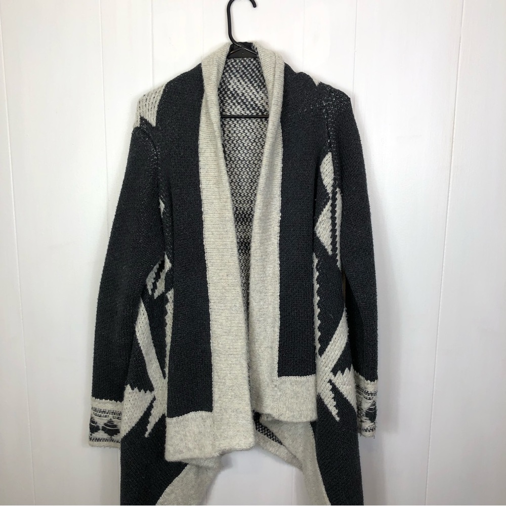 Line The‎ Label Jacquard Open Sweater Sz M